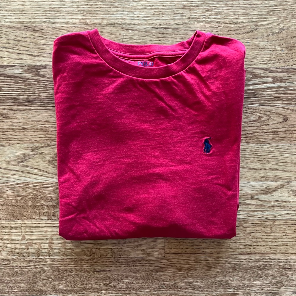 Polo boys medium red long sleeve T-shirt